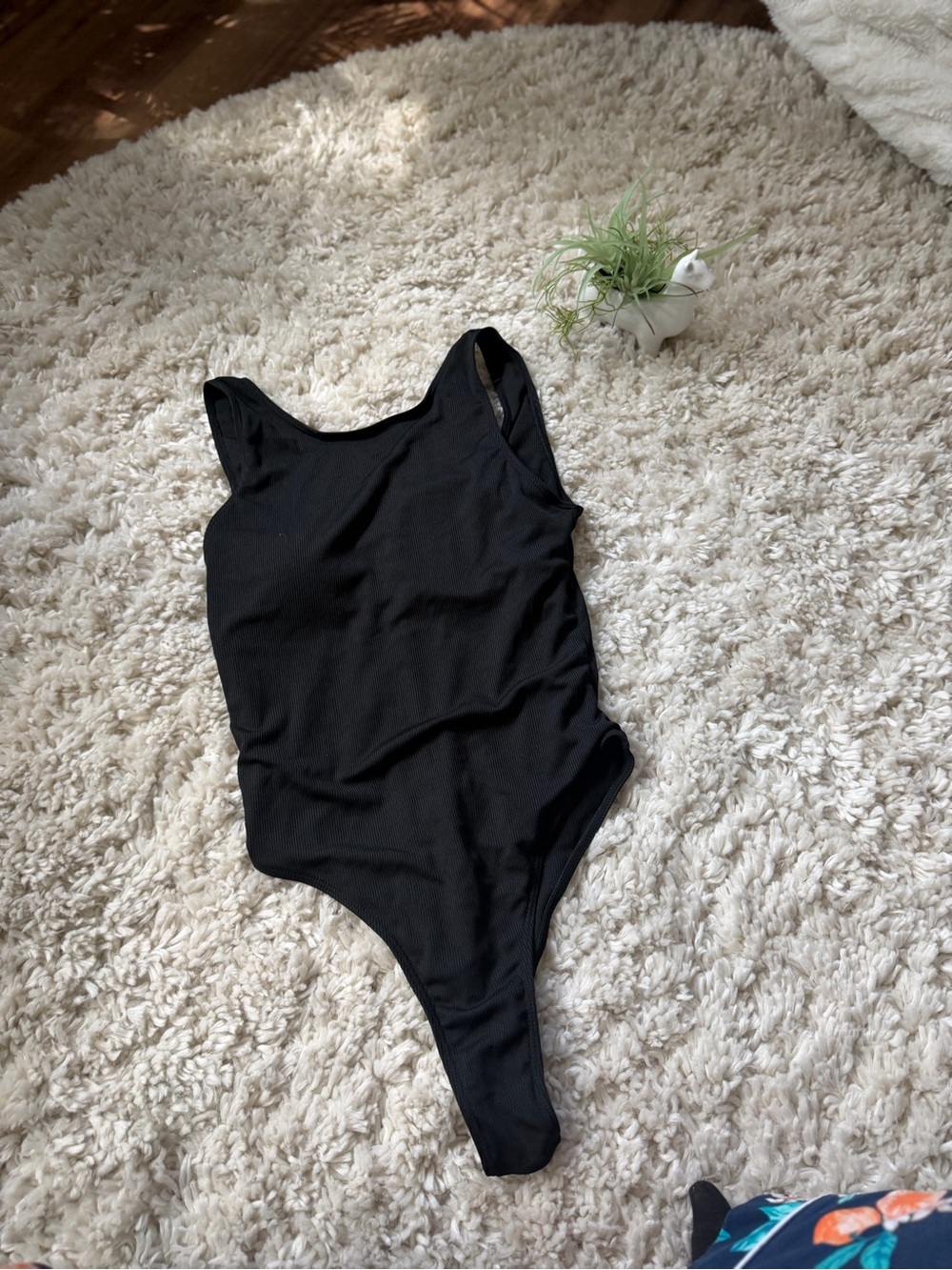 Sleek Black One-Piece cute swimming bathing Swimsuit - Simple All-Day Coverage